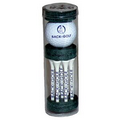 Long Golf Tee Combo Tube Pack w/ 9 Tees & Ball (2 3/4")